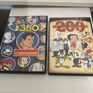 2pc Classic Cartoons 8 DVDs Collectors 350 + 200 Popeye Betty Boop Felix Woody